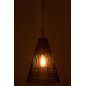 Abat-jour conique en rotin noir 31.5x31.5x42 cm