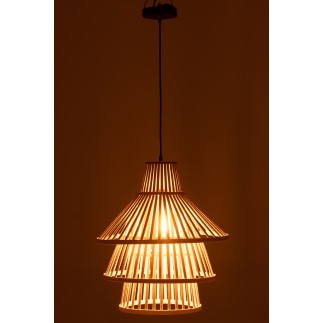 Pantalla de madera natural 42x42x170 cm