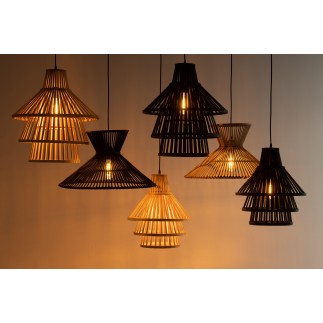 Pantalla de madera natural 42x42x170 cm