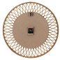 Relógio de parede em rattan contraplacado natural branco 61,5 x 2,5 x 61,5 cm Relógio de parede em rattan contraplacado natural branco 61,5 x 2,5 x 61,5 cm
