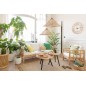 Relógio de parede em rattan natural 70x70x4 cm Relógio de parede em rattan natural 70x70x4 cm