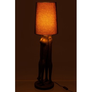 Lampe en résine noir 21x21x89.5 cm