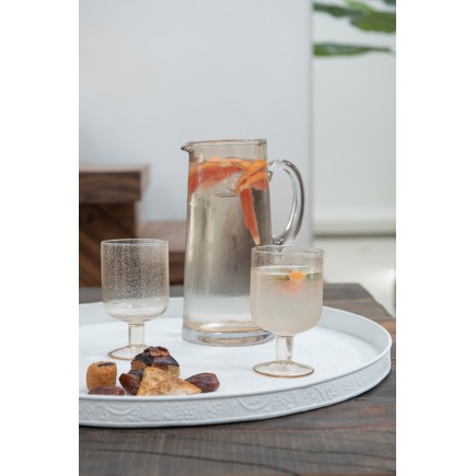 Lot de 4 verres à vin en verre multicouleur 8x8x14 cm