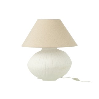 Lampe pot en papier blanc 35x45x52 cm