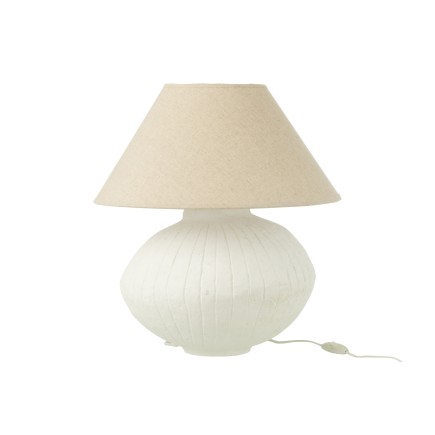 Lampe pot en papier blanc 35x45x52 cm