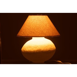 Lampe pot en papier blanc 35x45x52 cm