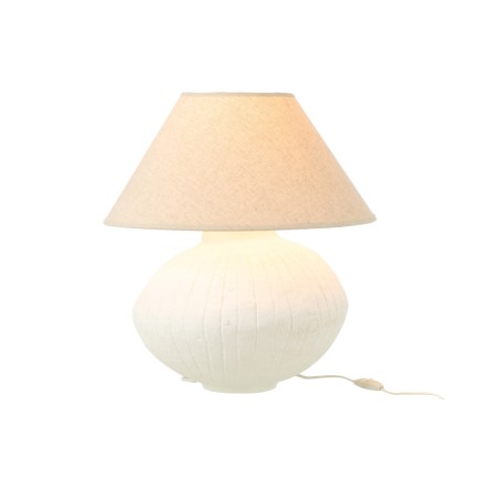 Lampe pot en papier blanc 35x45x52 cm