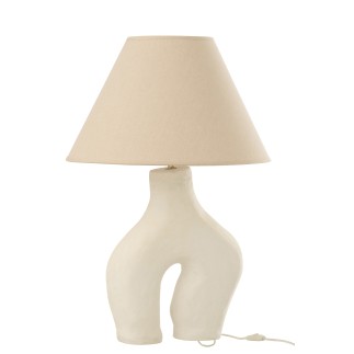 Lampe abat-jour en papier blanc 35x45x70 cm