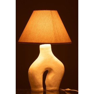 Lampe abat-jour en papier blanc 35x45x70 cm