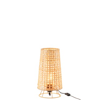 Lampe à poser en rotin naturel 20x20x36 cm