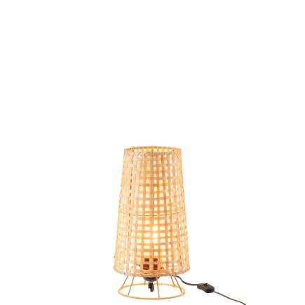 Lampe à poser en rotin naturel 20x20x36 cm