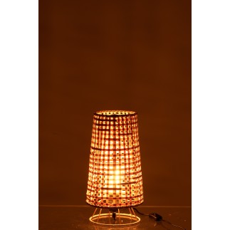 Lampe à poser en rotin naturel 20x20x36 cm