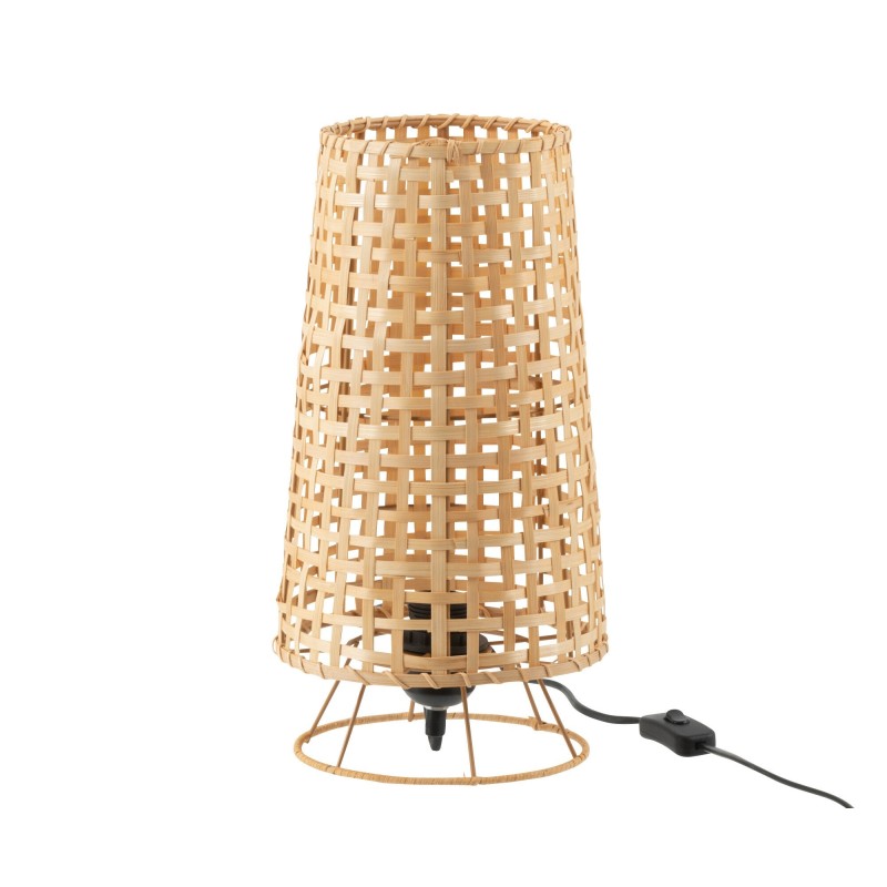 Candeeiro de mesa em rattan natural 20x20x36 cm Candeeiro de mesa em rattan natural 20x20x36 cm