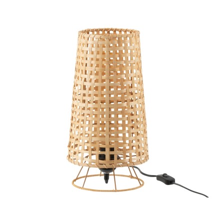 Lampe à poser en rotin naturel 20x20x36 cm