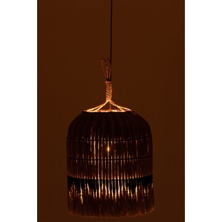 Lampe suspendue en roseau noir 45x45x50 cm