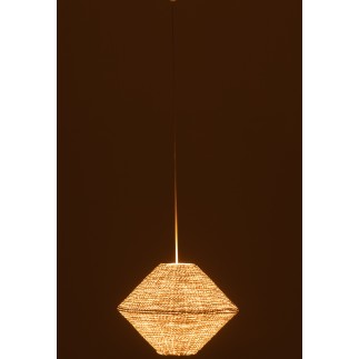 LAMPE SUSP SOUCOU RAFFIA BLC S