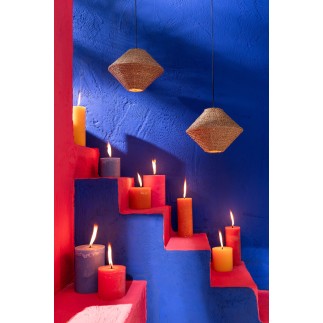 Lampe suspendue soucoupe en jonc de mer naturel 40x40x32 cm