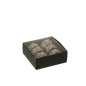 Caja de 6 anillos de servilletas de metal dorado de 5x5x3cm Caja de 6 anillos de servilletas de metal dorado de 5x5x3cm