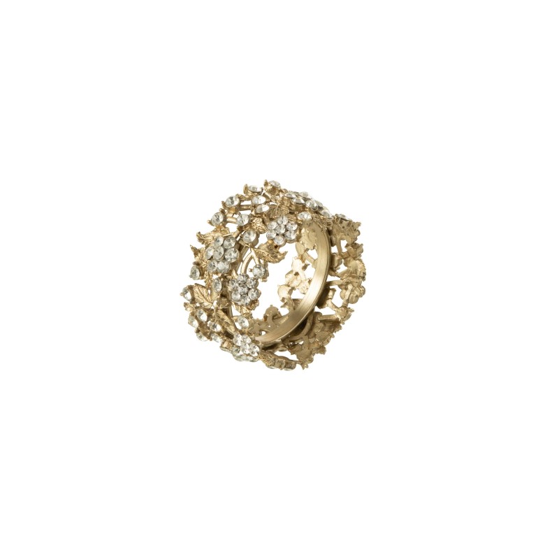 Caja de 6 anillos de servilletas de metal dorado de 5x5x3cm Caja de 6 anillos de servilletas de metal dorado de 5x5x3cm