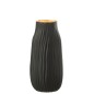 Vase en verre noir 12x12x26 cm Vase en verre noir 12x12x26 cm