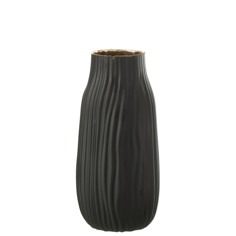 Vase en verre noir 12x12x26 cm Vase en verre noir 12x12x26 cm