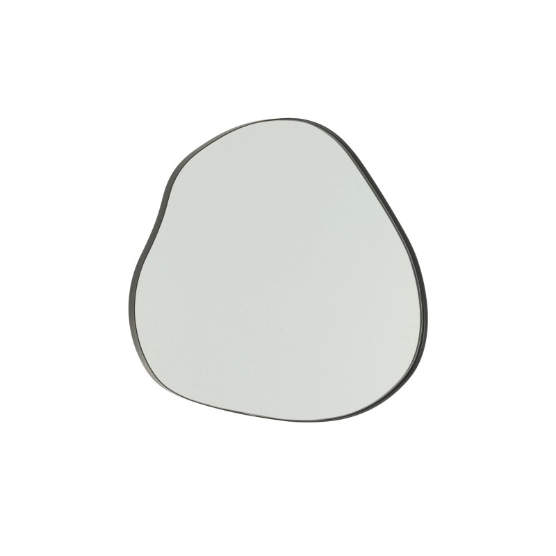 Espelho irregular com moldura metálica preta 47x49 cm