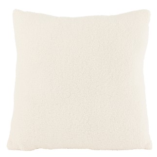 Cuscino quadrato in tessuto bianco 45x45x43cm