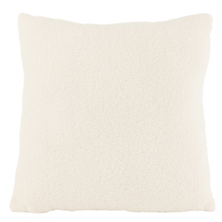 Cuscino quadrato in tessuto bianco 45x45x43cm