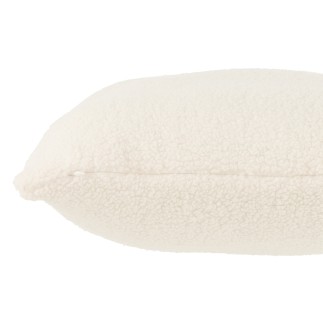 Cuscino quadrato in tessuto bianco 45x45x43cm