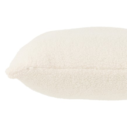 Cuscino quadrato in tessuto bianco 45x45x43cm