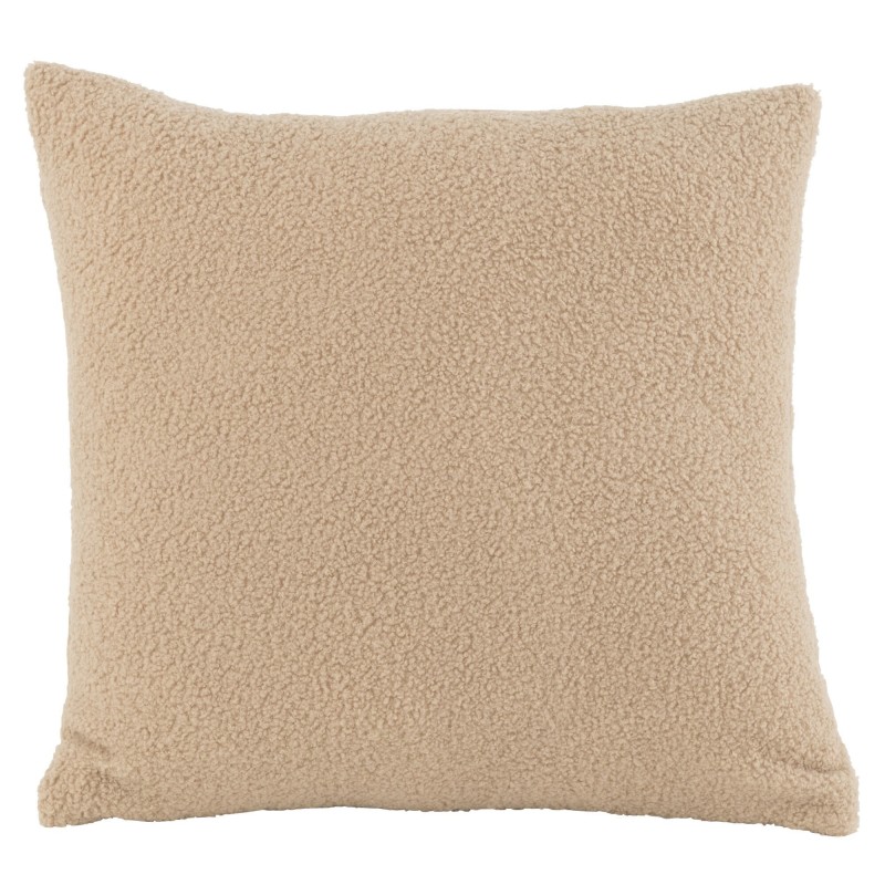 Cuscino quadrato in tessuto beige 45x45x43cm Cuscino quadrato in tessuto beige 45x45x43cm