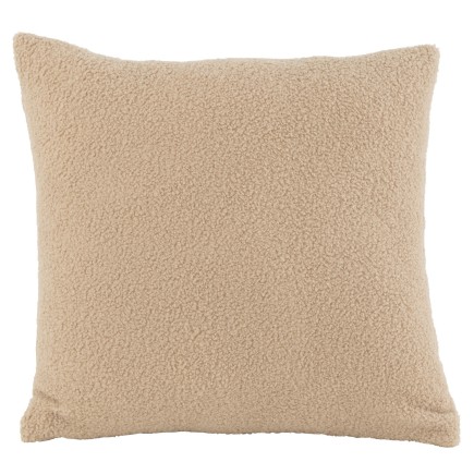 Cojín cuadrado de tela beige 45 x 45 x 43 cm