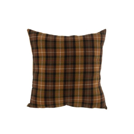 Cuscino quadrato in tessuto marrone 45x45x16 cm