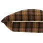 Cuscino quadrato in tessuto marrone 45x45x16 cm Cuscino quadrato in tessuto marrone 45x45x16 cm
