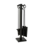 Acessórios para braseiros e lareiras em metal preto A. 76 cm Acessórios para braseiros e lareiras em metal preto A. 76 cm