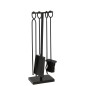 Accessori per caminetto e braciere in metallo nero H.61 cm Accessori per caminetto e braciere in metallo nero H.61 cm