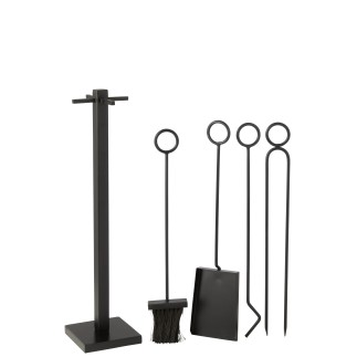 Accessori per Braséros e caminetti in metallo nero H.76cm