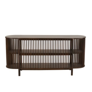 Console 2 étages en bois marron 160x38x75 cm
