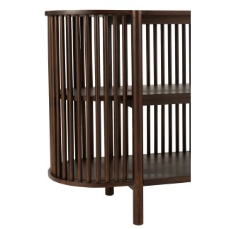 Console 2 étages en bois marron 160x38x75 cm