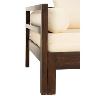 Canapé lit exterieur manguier en bois marron 163x98x80 cm