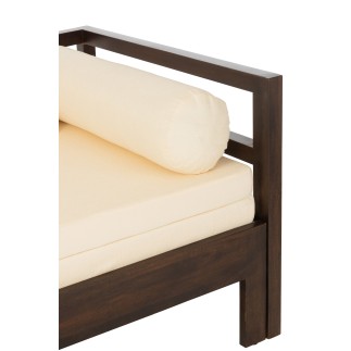 Canapé lit exterieur manguier en bois marron 163x98x80 cm