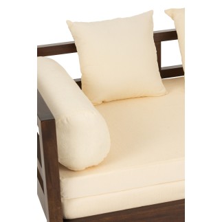 Canapé lit exterieur manguier en bois marron 163x98x80 cm
