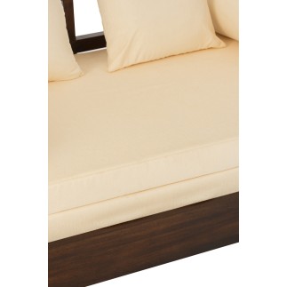Canapé lit exterieur manguier en bois marron 163x98x80 cm
