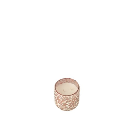 Vela perfumada Tender Rose de parafina rosa 9x9x10 cm