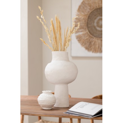 Vaso di cartapesta bianco 30x30x50 cm
