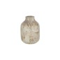Vase en pierre beige 11x11x15 cm