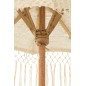 Parasol sur pied longues franges en bois beige 50x50x84 cm