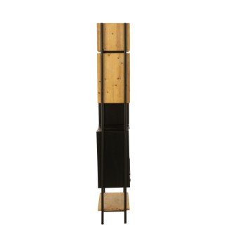 Estantería de metal negro 65x30x185 cm