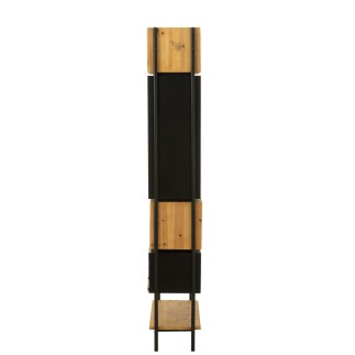 Estantería de metal negro 65x30x185 cm