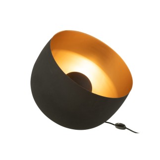 Lámpara de mesa de metal negro de 33x33x43 cm
